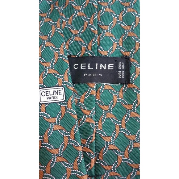 Céline Kelly Green Copper Accents Tie - Picture 2 of 3